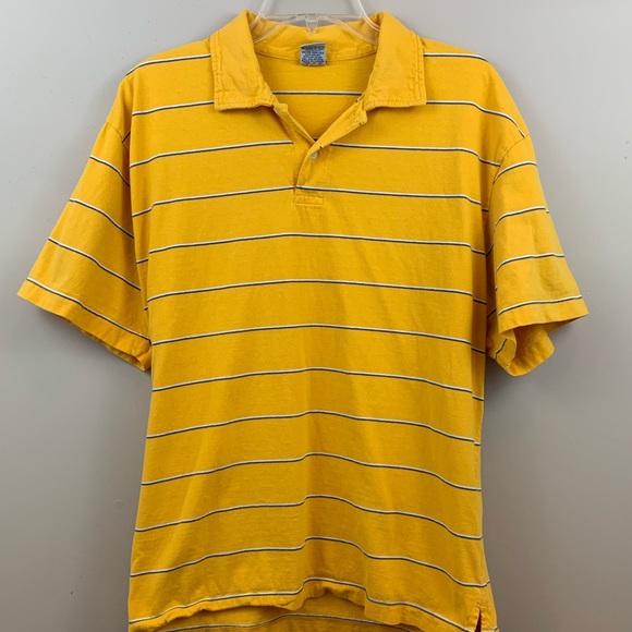 Old Navy Shirts Old Navy Yellow Striped Shirt Poshmark